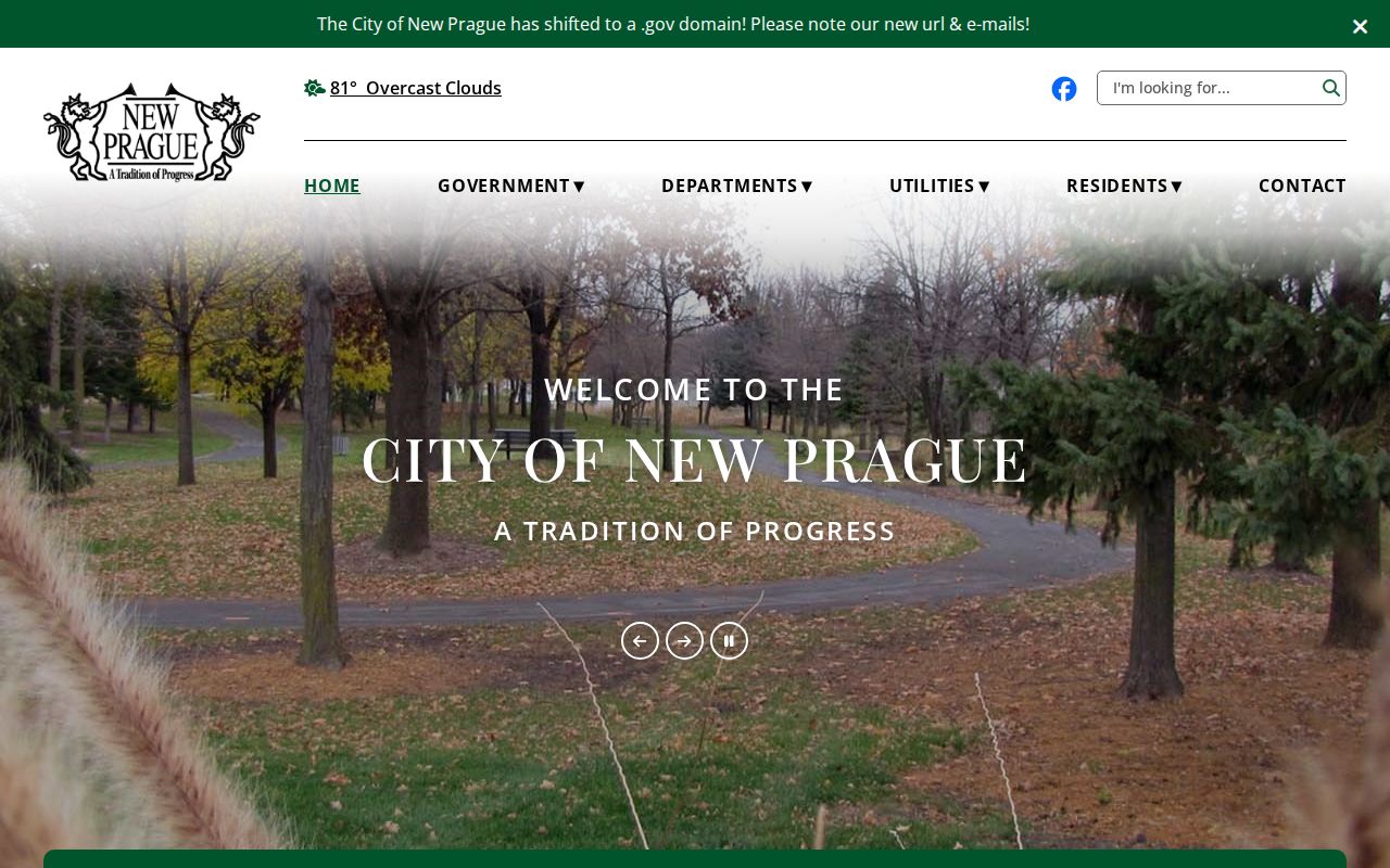 New Prague city government contact page used for police record requests and warrant questions